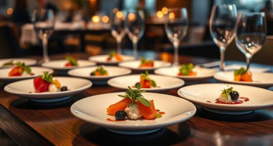 tasting menu with multiple courses
