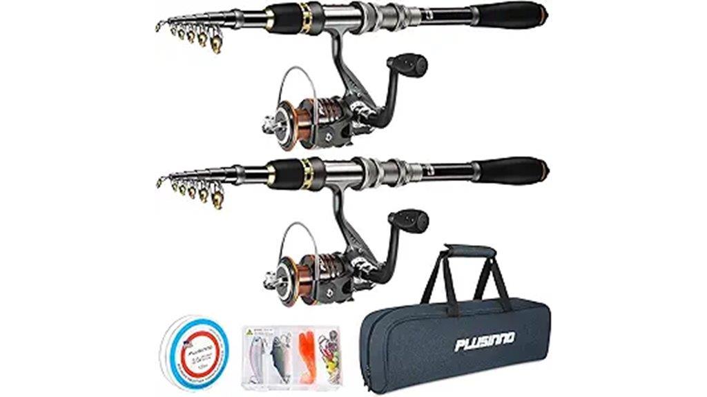 telescopic travel fishing kit