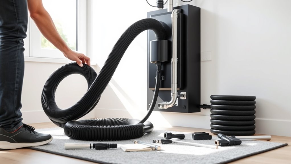 top central vacuum kit options