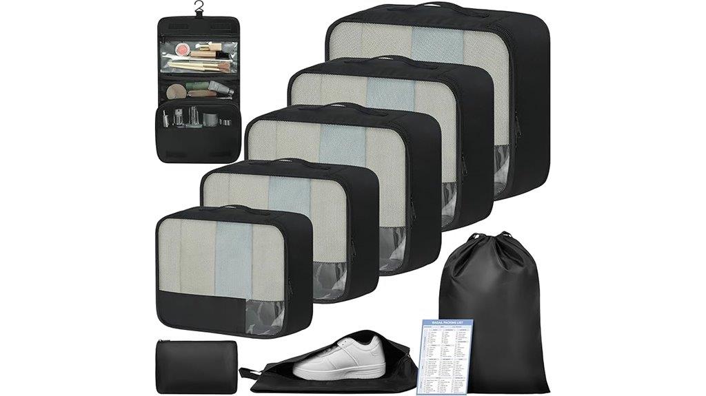 travel organizer cube set