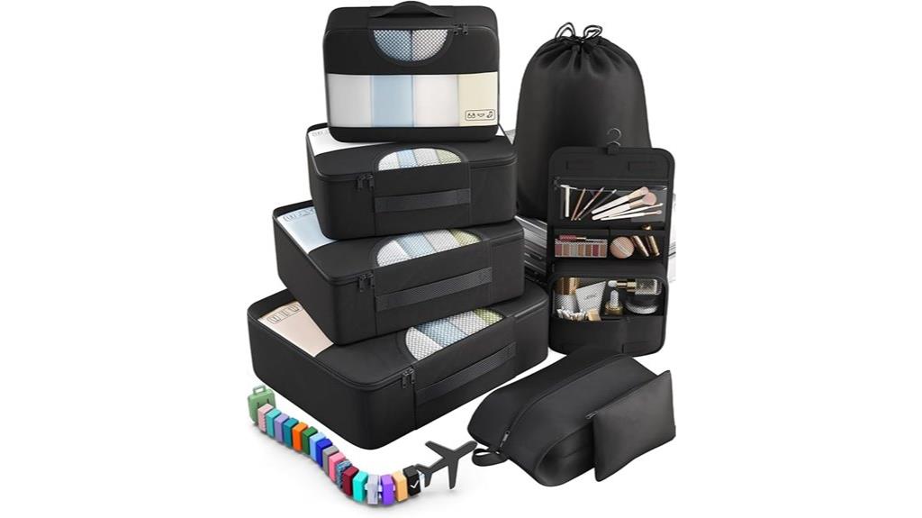 travel organizer cubes set