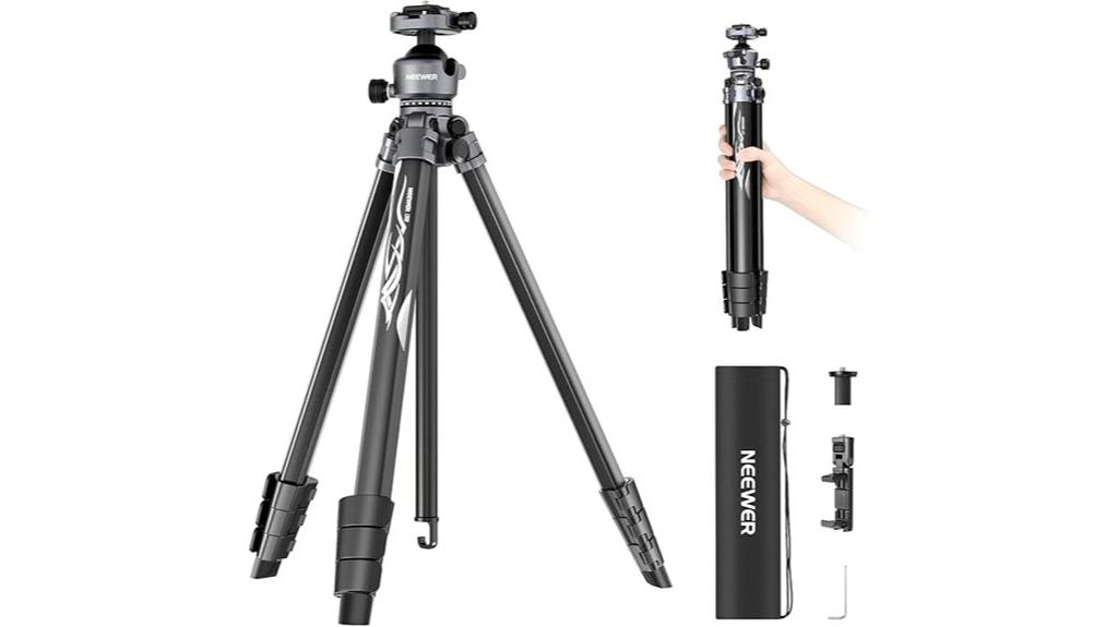 travel tripod with phone holder