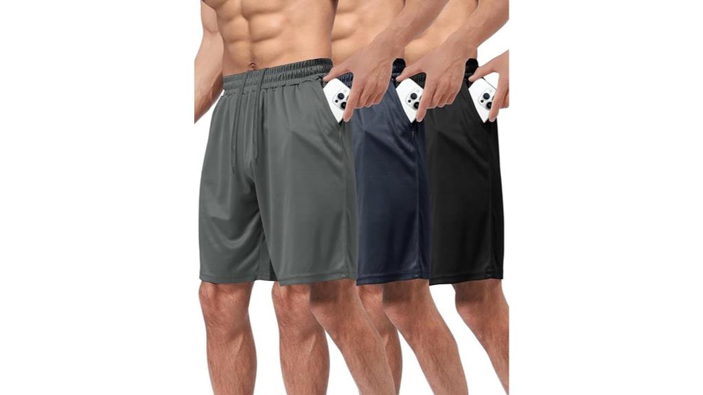 triple pack athletic shorts