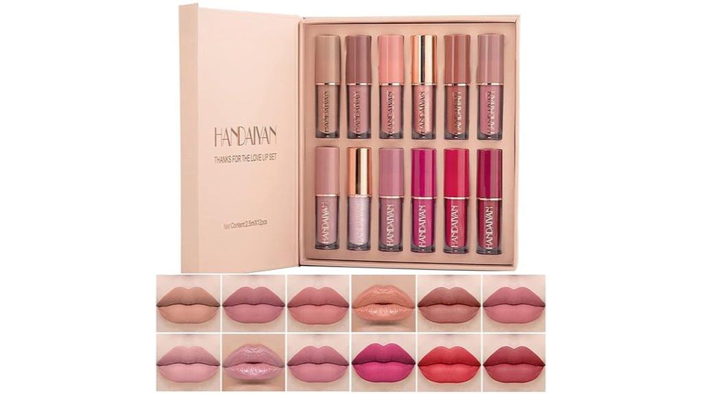 twelve color liquid lipstick set