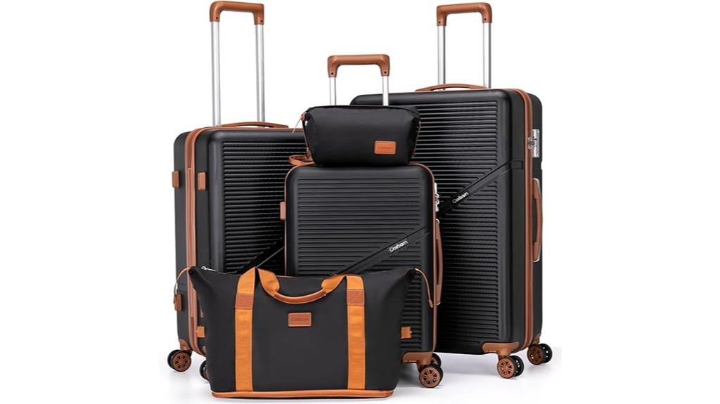 unisex spinner luggage set