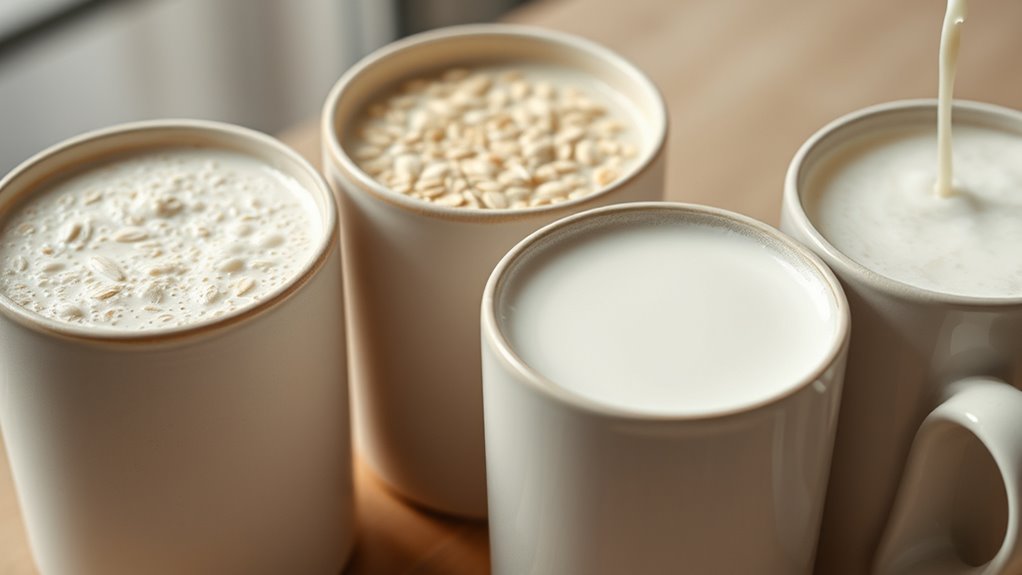 varied plant milk flavors