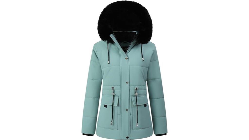 warm winter puffer coat