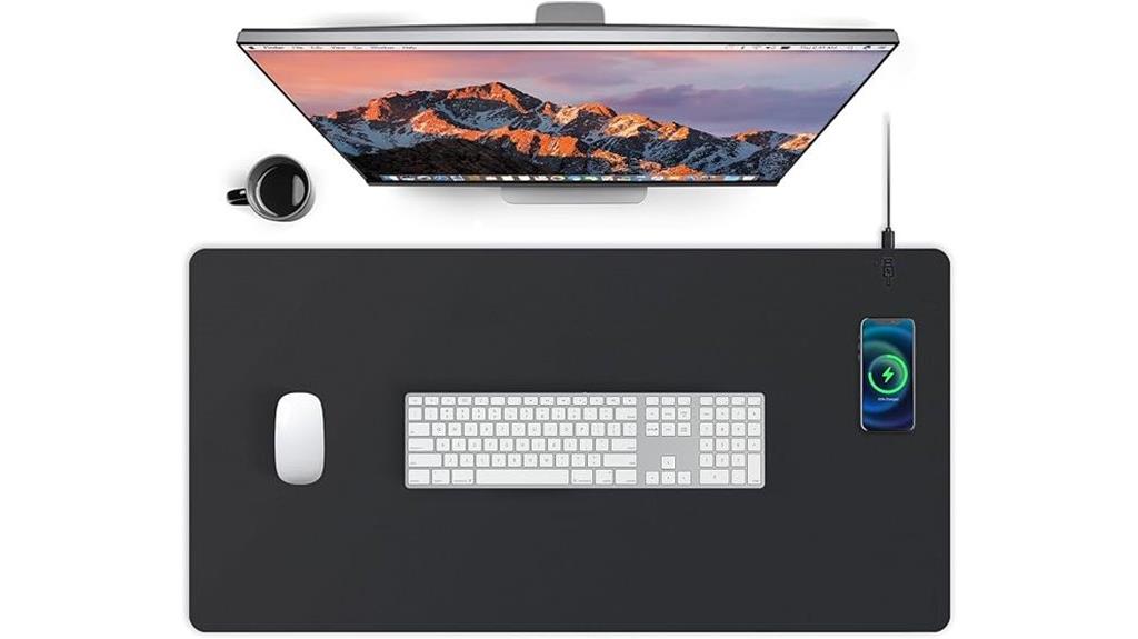 wireless charging leather pad