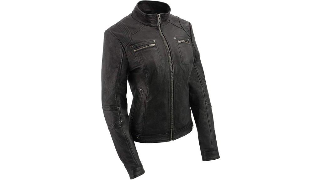 women s black racer leather jacket