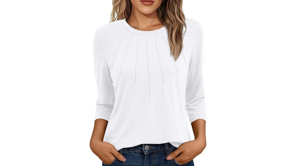 women s pleated casual shirt