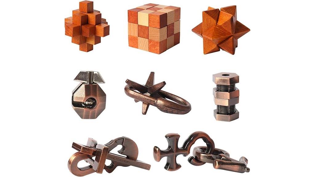 wooden metal brain teasers