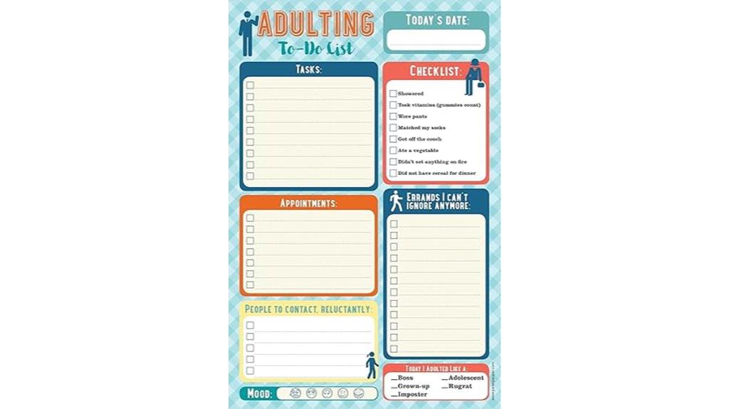essential adulting task organizer