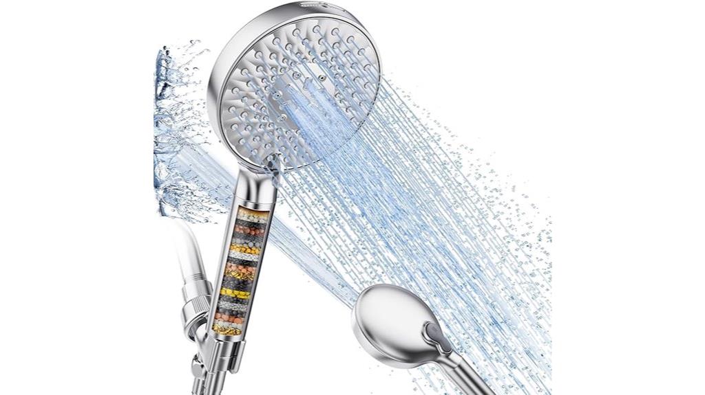 high pressure filtered shower head