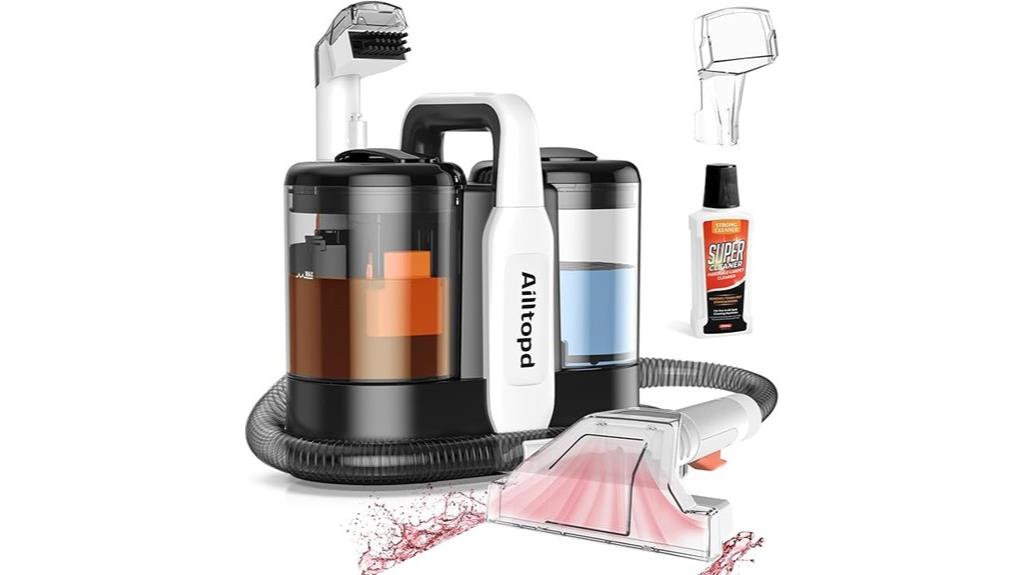 portable spot cleaner with powerful suction