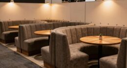 comfortable booth clearance spacing