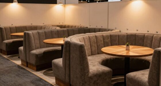 comfortable booth clearance spacing