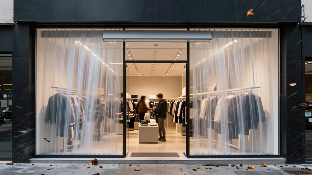 energy efficient air curtain installation