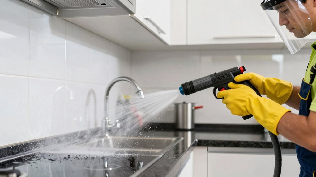 kitchen pressure washing safety
