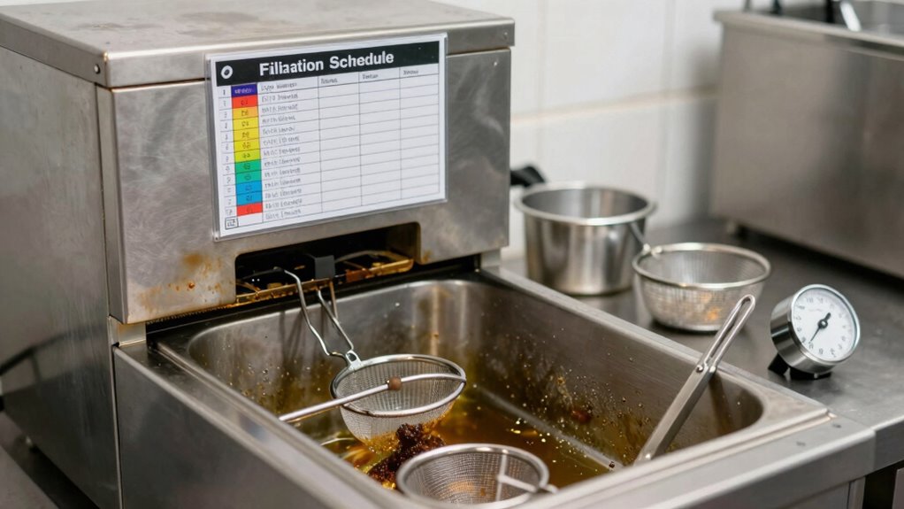 maintain consistent fryer filtration routine