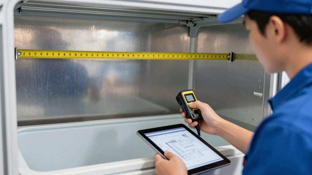 measure insulate doors layout