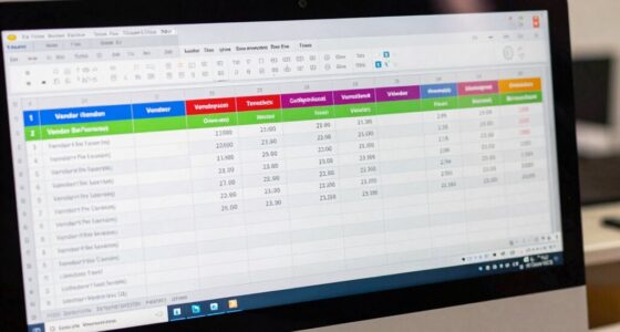 vendor comparison spreadsheet columns