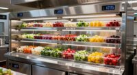 top refrigerated topping rails
