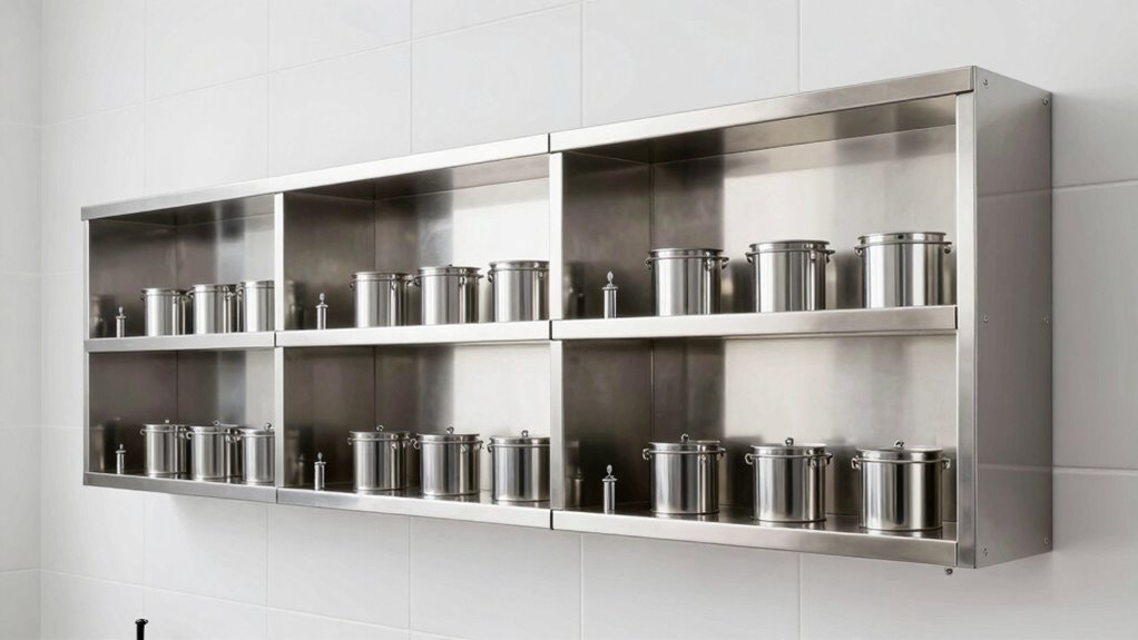 top stainless steel shelving