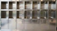 top stainless steel trash stations