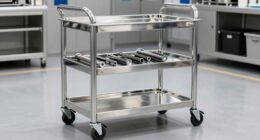top stainless steel utility carts