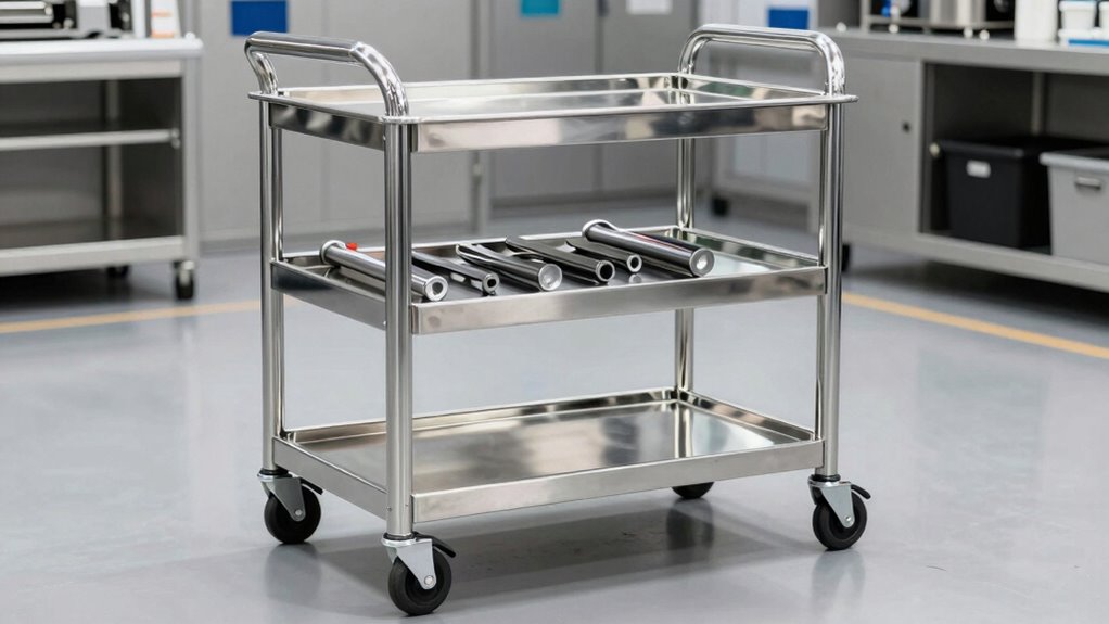 top stainless steel utility carts