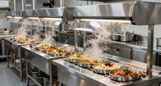 top steam tables with guards