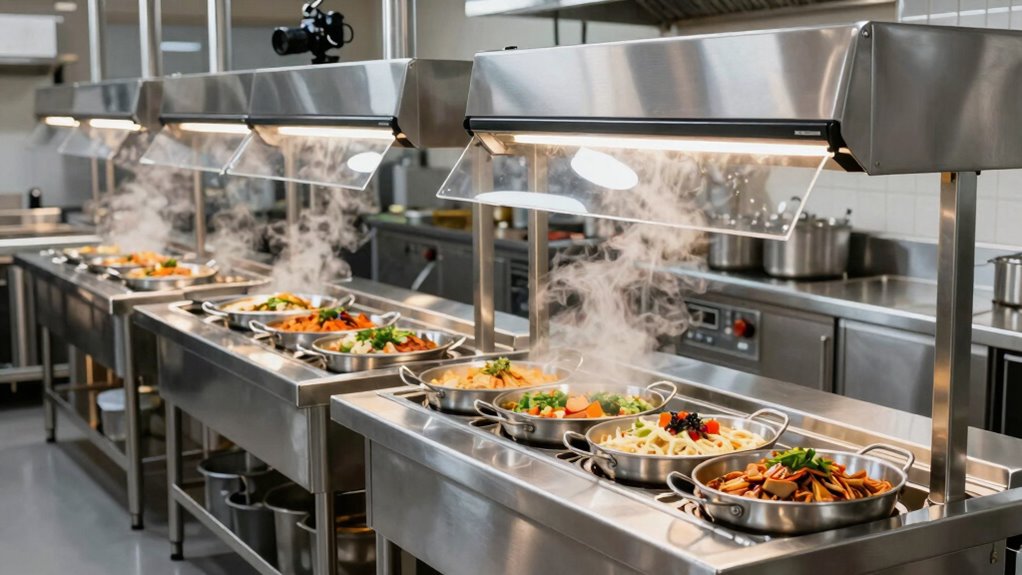 top steam tables with guards