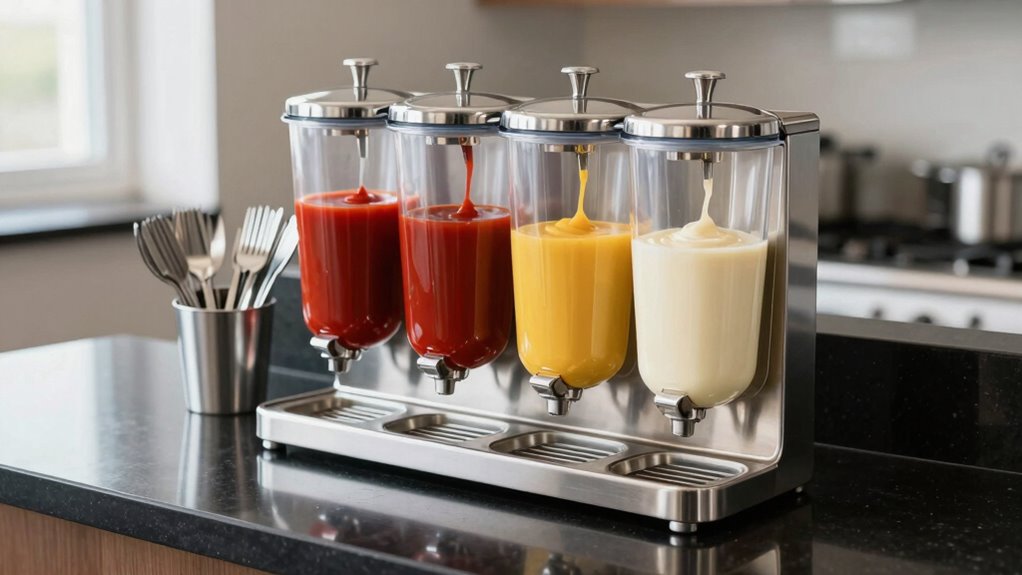 clean self serve condiment stations