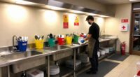 create a safe dish station