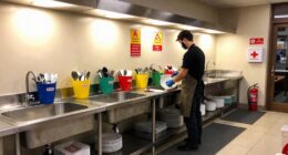 create a safe dish station
