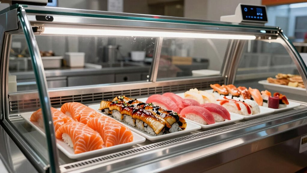 effective clean sushi display