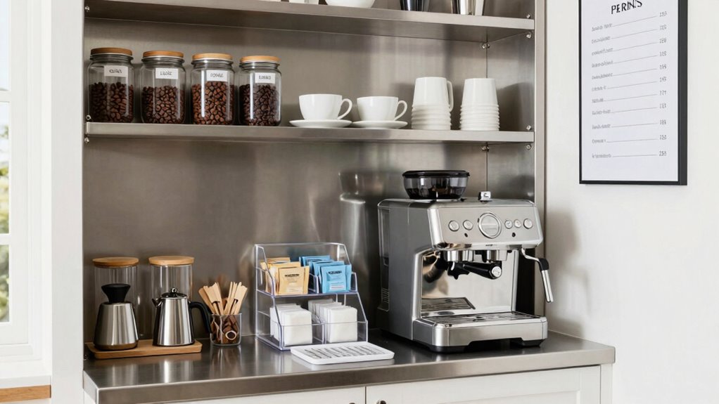 efficient coffee bar organization
