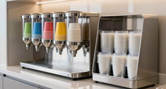efficient cup and lid storage