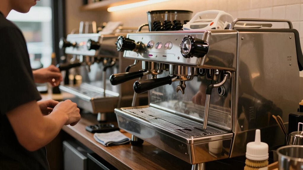 efficient espresso bar cleanup