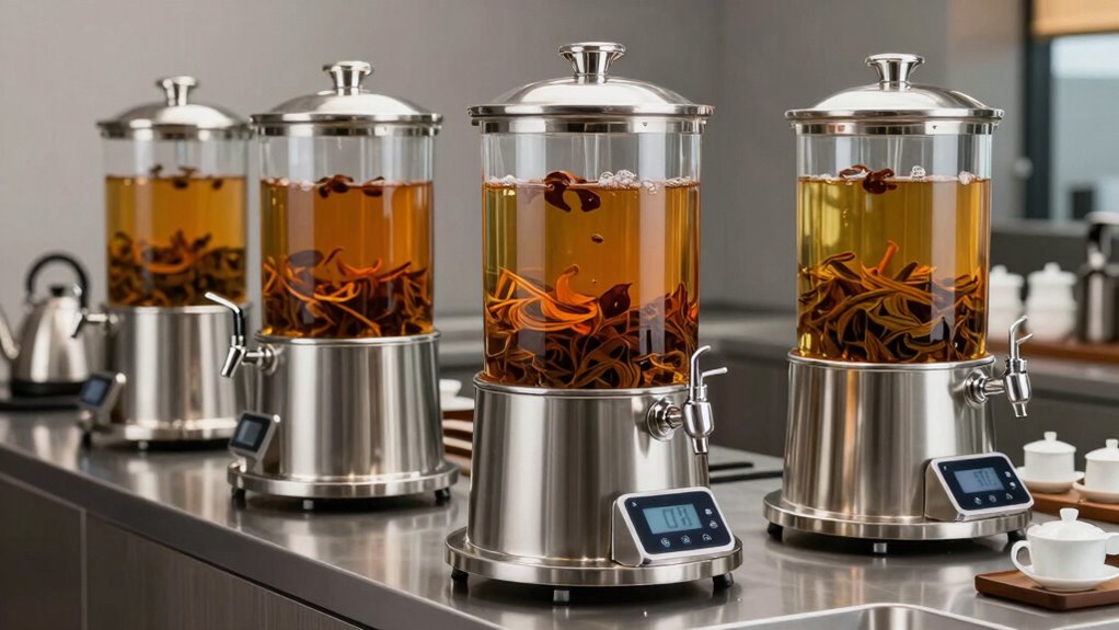efficient large scale tea brewing