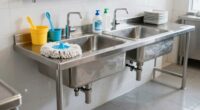 efficient mop sink cleaning