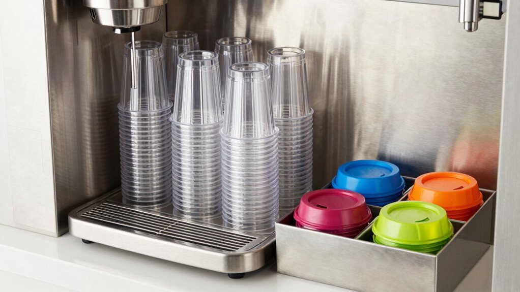 efficient organized beverage station