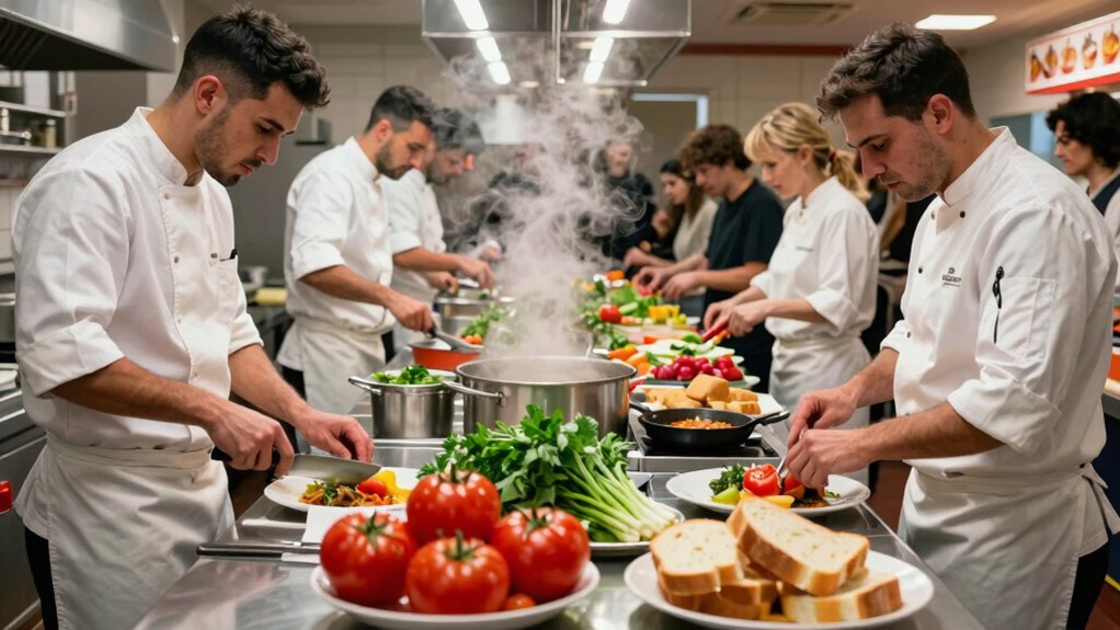 interactive food preparation area