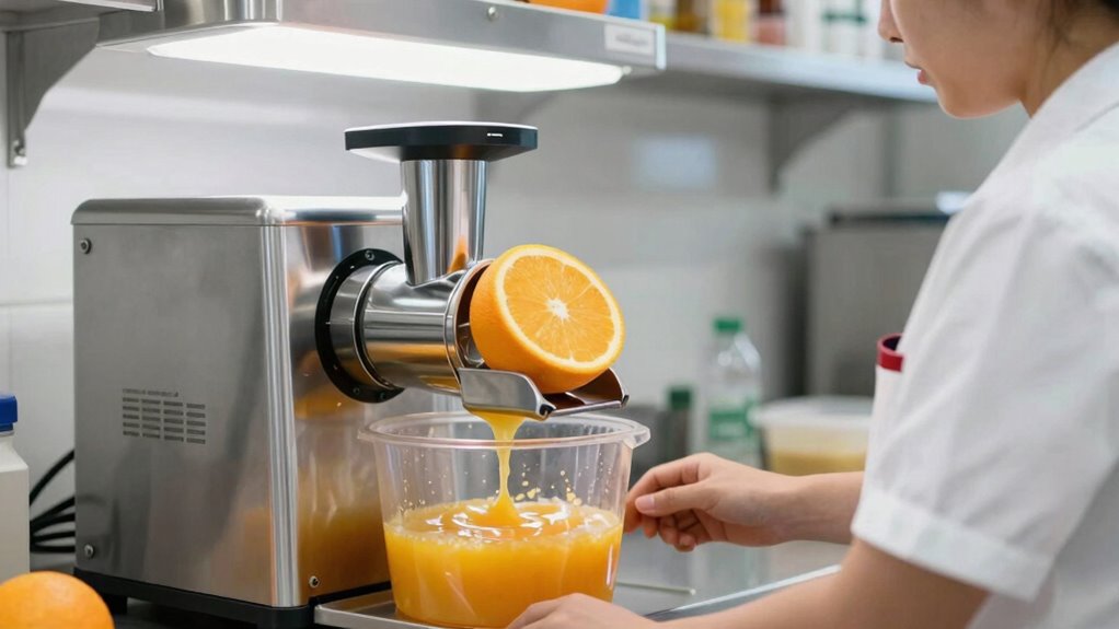 orange juice machine efficiency