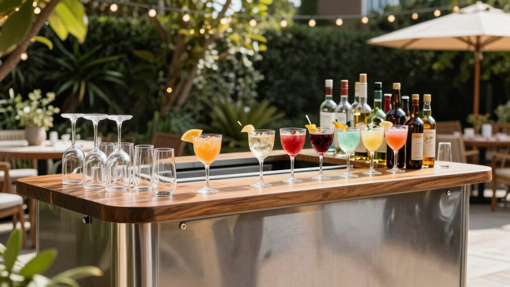 portable organized drink service