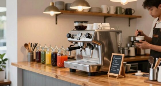streamline coffee bar layout