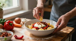 Gnocchi Estivi Con Mozzarella, Peperoni E Pancetta