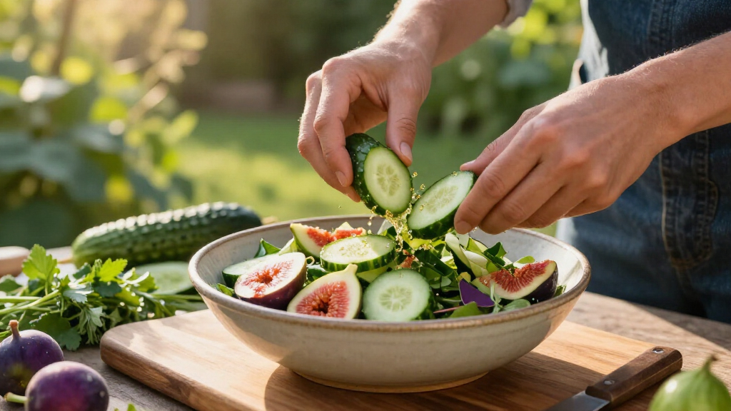 Insalata Di Cetrioli Misti E Fichi