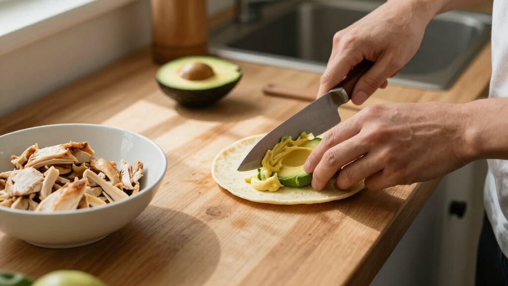 Tortino Di Pollo E Maionese Con Avocado