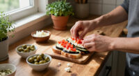 Friselle Con Pomodoro, Melanzane, Ricotta Affumicata E Olive